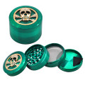 New Zinc Alloy 63mm 4 parts Weed Grinder Herb Grinder unique design green herb crusher smoking accessories